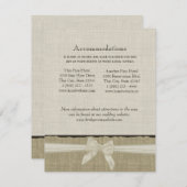 Burlap素朴およびBow Direction Infoカード エンクロージャーカード (正面/裏面)