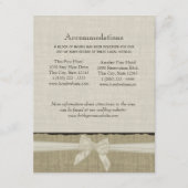 Burlap素朴およびBow Direction Infoカード エンクロージャーカード (正面)