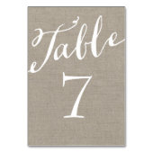 Burlap素朴シック書道テーブル番号 テーブルナンバー (裏面)