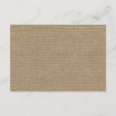 Burlap素朴ストライプフローラ結婚詳細情報 エンクロージャーカード (裏面)