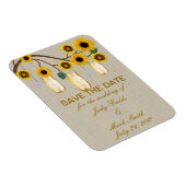 Burlap黄色のメイソンジャース日付磁石を保存 マグネット (右側)