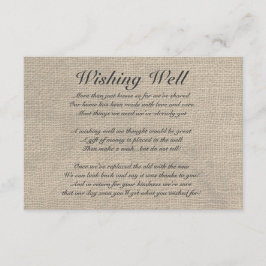 Burlap 素朴 Wishing Wellカード エンクロージャーカード