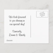 Burlap & 素朴Mason Jar日付ポストカードを保存 案内ポストカード (裏面)