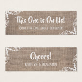 Burlap & 華美Corners、Script、Drinkチケット (正面&裏面)