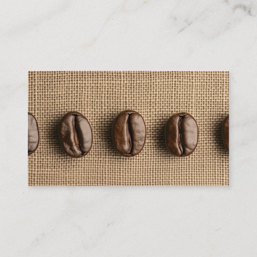Burlap Bean Coffee Shop Rewards Loyalty Punch Card 名刺 (裏面)
