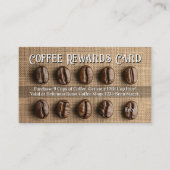 Burlap Bean Coffee Shop Rewards Loyalty Punch Card 名刺 (正面)