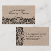 Burlap & Black Lace名刺 名刺 (正面/裏面)