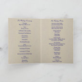 Burlap Blue 素朴 Mason Jarsプログラムカード プログラム (内部)