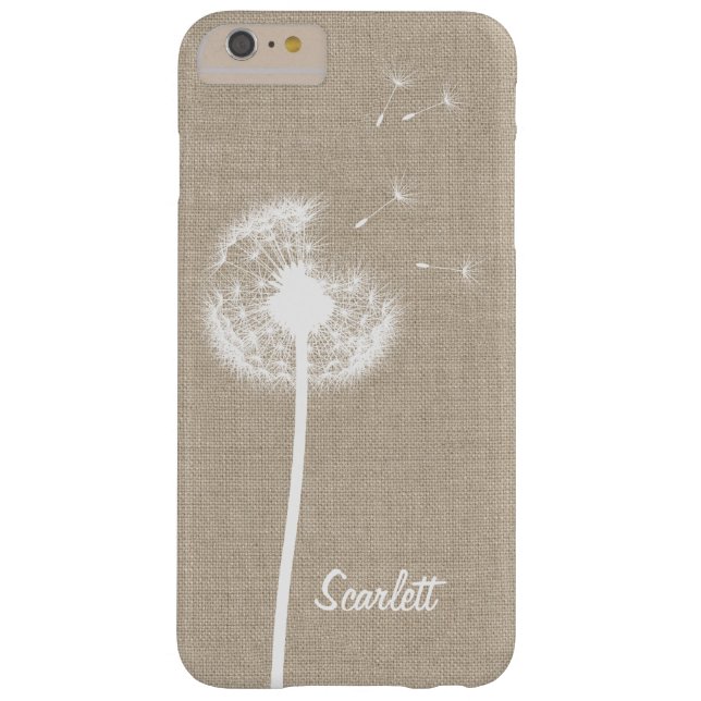 Burlap Dandelion モノグラムの iPhone 6/6sプラスケース Case-Mate iPhoneケース (裏面)