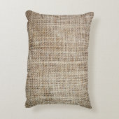 Burlap Hessianバックグラウンドテクスチャ アクセントクッション (裏面(縦))