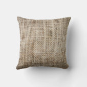 Burlap Hessianバックグラウンドテクスチャ クッション (裏面)