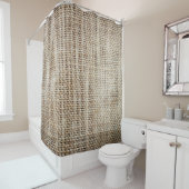 Burlap Hessianバックグラウンドテクスチャ シャワーカーテン (インサイチュ)