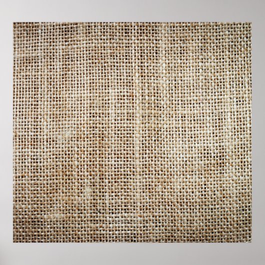 Burlap Hessianバックグラウンドテクスチャ ポスター (正面)