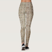 Burlap Hessianバックグラウンドテクスチャ レギンス (裏面)