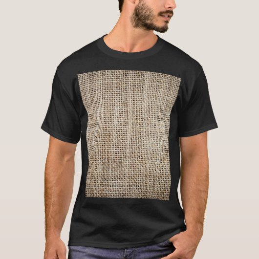 Burlap Hessianバックグラウンドテクスチャ Tシャツ (正面)