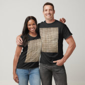 Burlap Hessianバックグラウンドテクスチャ Tシャツ (ユニセックス)