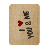 Burlap Iハート マグネット (縦)