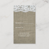 Burlap & Laceシンプル素朴エレガントRefer a Friend 紹介カード (裏面)