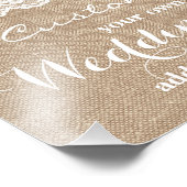 Burlap & Lace – おカスタマイズ客様のサイン結婚- フォトプリント (角)