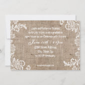 Burlap & Lace – 卒業発表 招待状 (裏面)