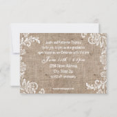 Burlap & Lace - 3x5の卒業発表 招待状 (裏面)