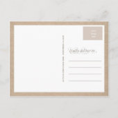 Burlap Lace Doily日付はがきを保存 案内ポストカード (裏面)