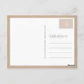 Burlap Lace Doily'結婚S Thank Youポストカード ポストカード (裏面)