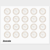 Burlap Lace Doily Thank You Stickers ラウンドシール (シート)