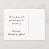 Burlap Lace Mason Jar日付を保存 案内ポストカード (裏面)