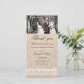 Burlap & Lace's Thank 結婚 You Photo Card サンキューカード (スタンド正面)