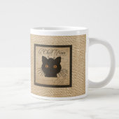 Burlap Le Chat Noirのフランス語黒猫 ジャンボコーヒーマグカップ (右)