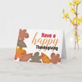 Burlap Leaf、Happy Thanksgiving カード (黄色い花)