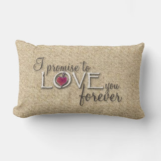 Burlap love promise結婚の装飾枕 ランバークッション