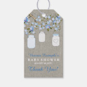 Burlap Mason Jarベビーシャワー ギフトタグ (正面)