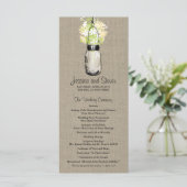 Burlap Mason Jar素朴 and Wildflowersプログラム プログラム (スタンド正面)