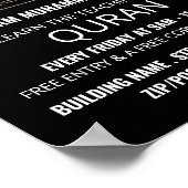 Burlap Mosqueシルエット,イスラーム教えの広告 ポスター (角)