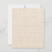 Burlap pineナチュラルクリスマスパーティの招待状 (裏面)