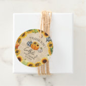Burlap Pumpkin & Sunflower Baby Showerありがとう フェイバータグ (インサイチュ)
