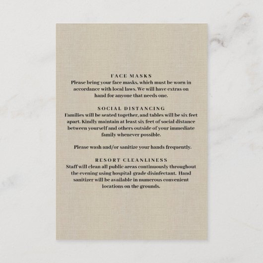 Burlap Purpleフローラメイスンジャー安全対策 エンクロージャーカード (裏面)