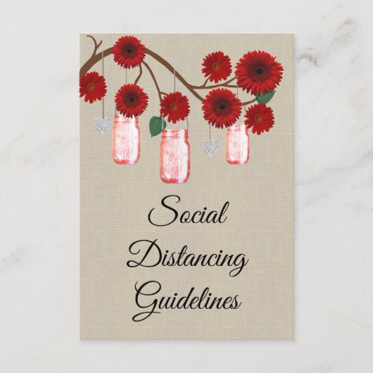 Burlap Redフローラメイスンジャー安全対策 エンクロージャーカード (正面)