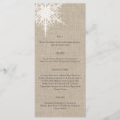 Burlap Snowflakeメニュー メニュー (正面)