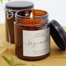 Burlap Soy素朴 Candleラベル