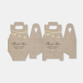 Burlap String素朴 Lightsの結婚皆様へ フェイバーボックス (折り畳みなし)