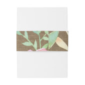 Burlap & Waterカラーの花You are 招待され Script 招待状ベリーバンド (裏面例)