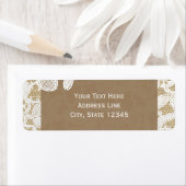 Burlap & Whiteフローラレースエレガント素朴結婚ズ ラベル (インサイチュ)