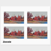 Burleigh秋絵を描11cm x 6cm長方形ステッカー 長方形シール (シート)