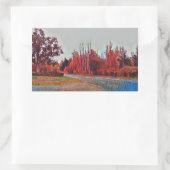 Burleigh秋絵を描11cm x 6cm長方形ステッカー 長方形シール (バッグ)