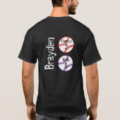 Burlesonの野球のヒョウのLil BroのTシャツ Tシャツ (裏面)