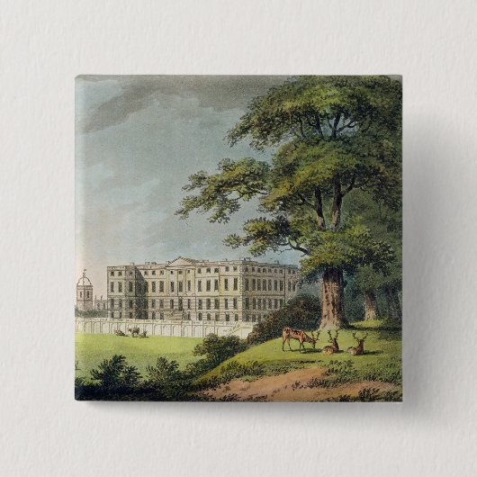 Burley、Rutlandshire (色のlitho) 缶バッジ (正面)