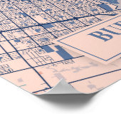 Burlington Canada Breezy City Map Travel ポスター (角)